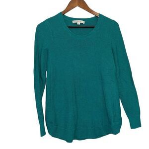 Loft Turquoise Waffle Knit Sweater